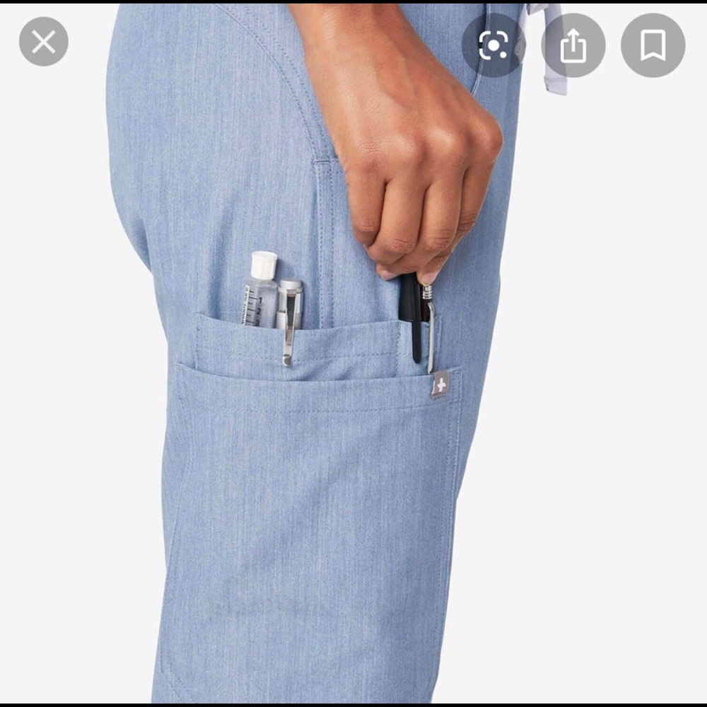 Figs Heather Indigo Kade scrub pants